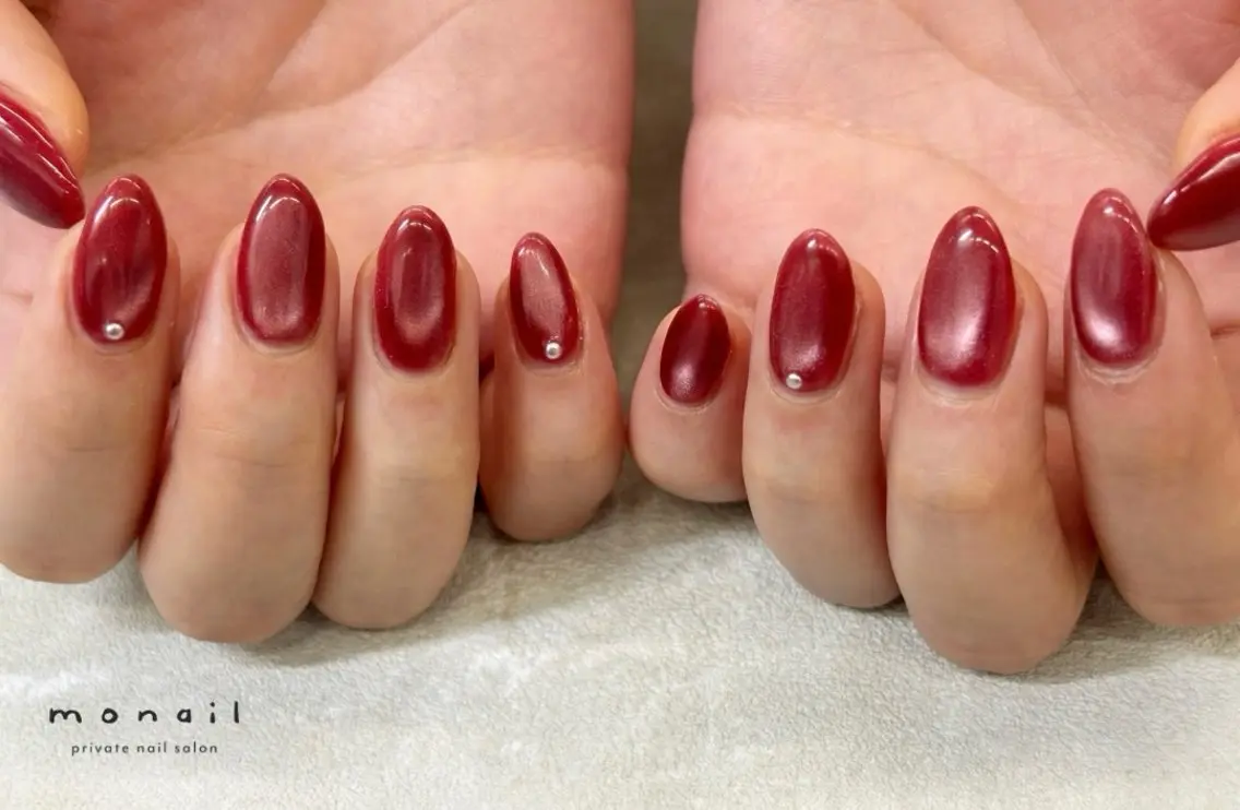ネイル マグネットネイル ハンドネイル nail salon monailのネイルデザイン
