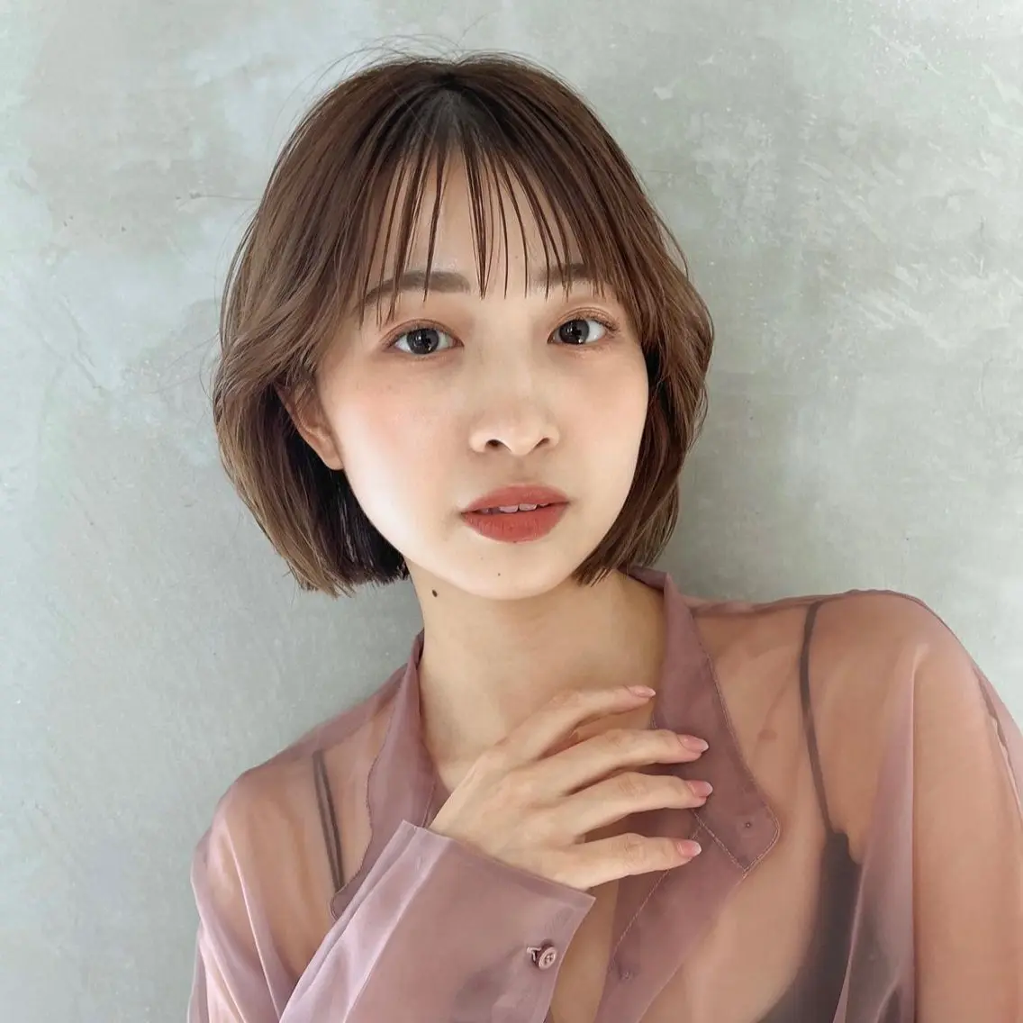 ショート 切りっぱなしボブ ショートボブ ボブレイヤー ボブ レイヤーカット ルナ🌛 🛌のヘアスタイル