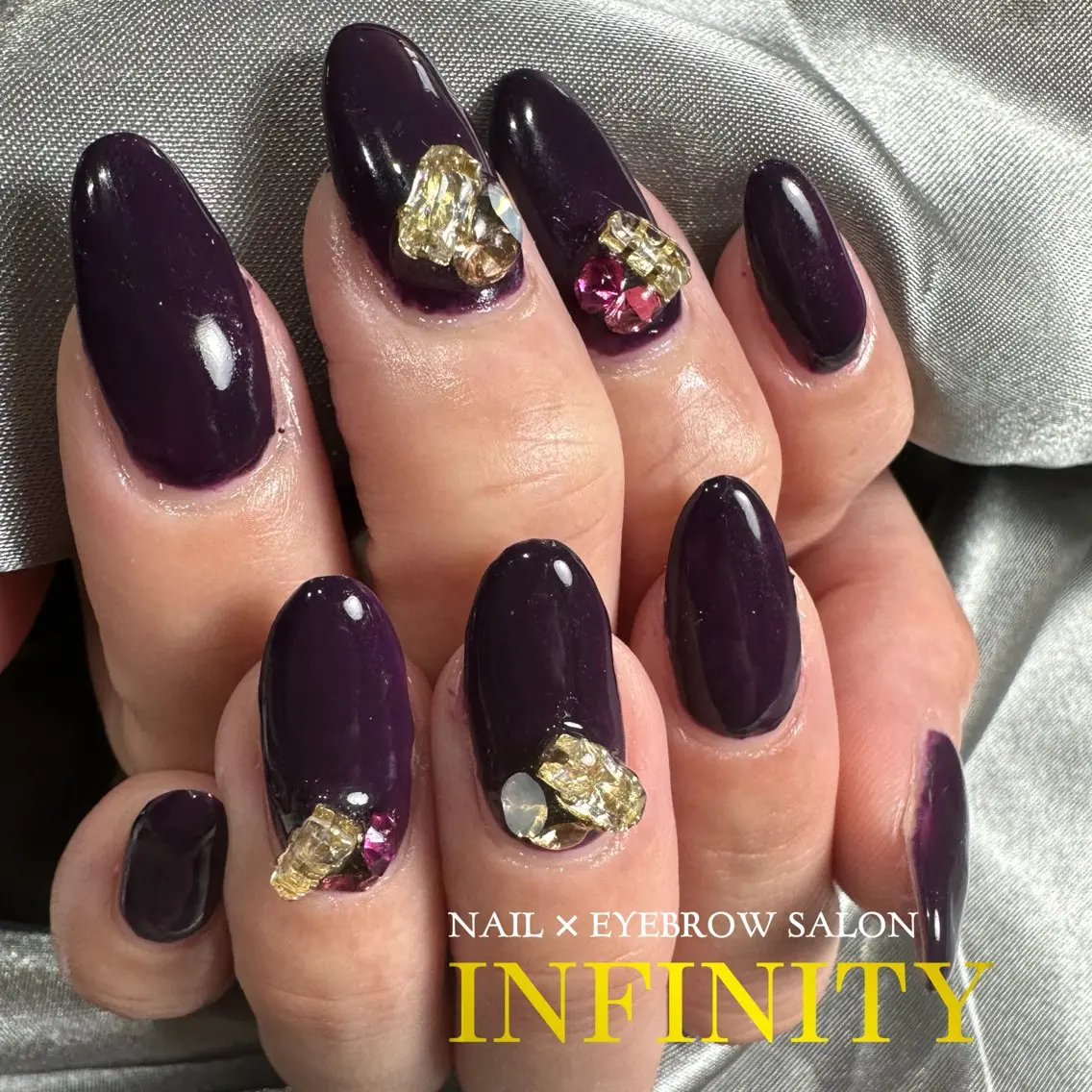 ネイル 冬ネイル ハンドネイル INFINITY Sachiのネイルデザイン