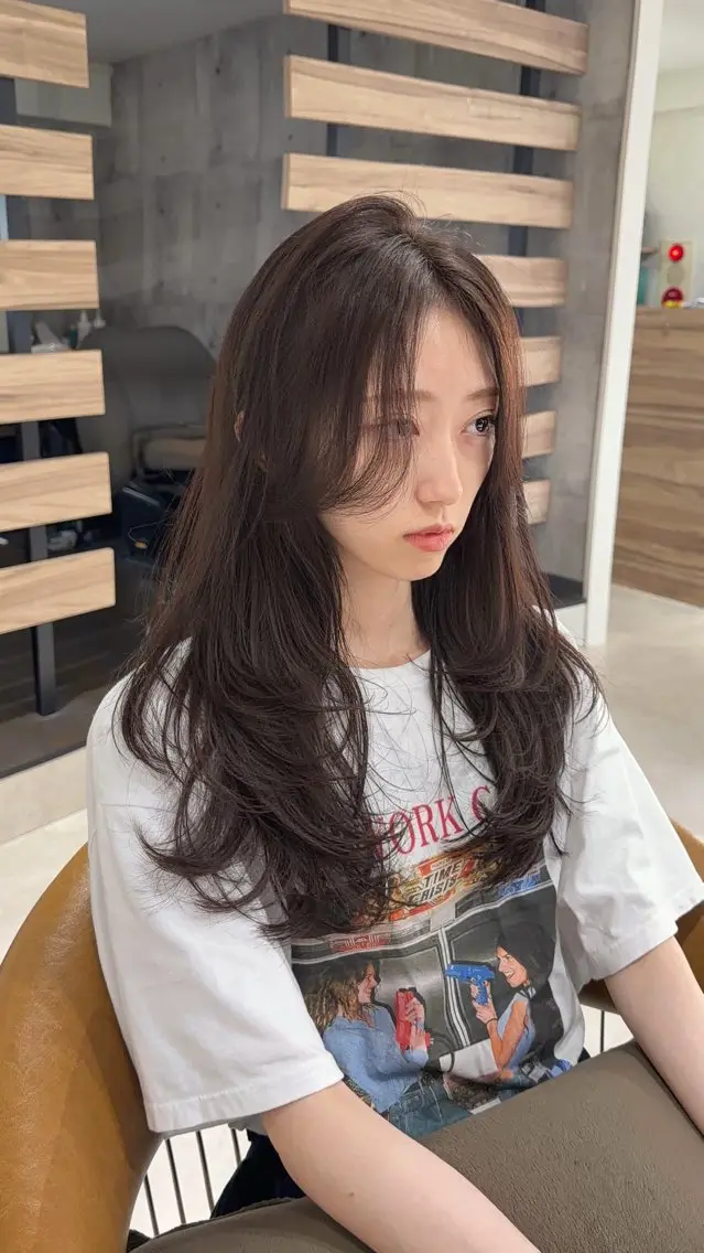 ロング レイヤーカット 似合わせカット カット ヘアカラー トリートメント ロングレイヤー/ボブ レイヤー/菅野恭平のヘアスタイル