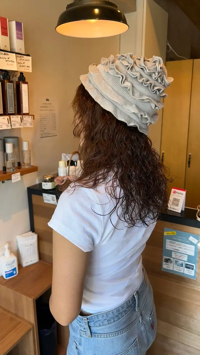 ロング パーマ スパイラルパーマ 中野 こころのヘアスタイル