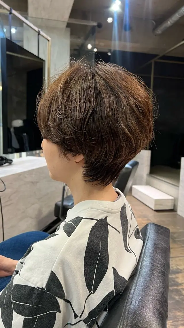 ショート パーマ ショートヘア ニュアンスパーマ パーマ 坂本 かやのヘアスタイル
