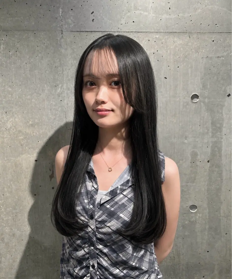 ロング カラー ヘアカラー トリートメント カラー/縮毛矯正🌟 奈寧のヘアスタイル