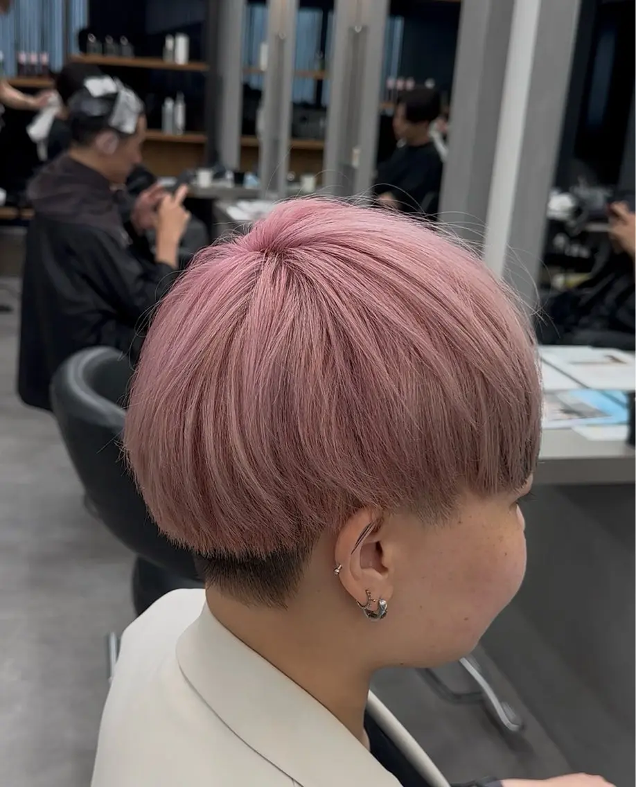 ショート カラー メンズ 原宿🐊メンズパーマ カラーはるまのヘアスタイル