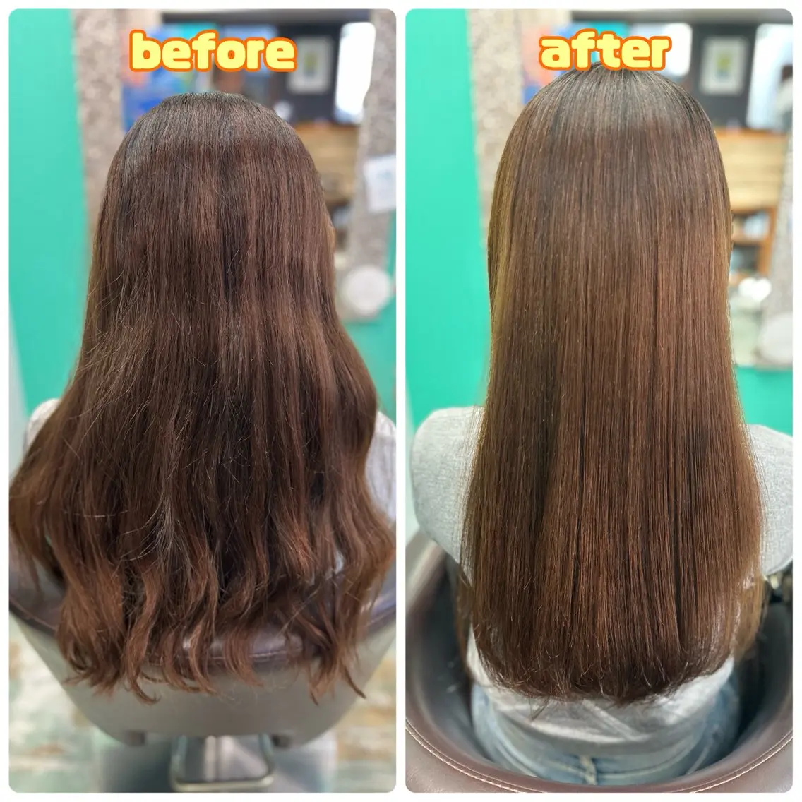 ロング 縮毛矯正 三原 友美のヘアスタイル