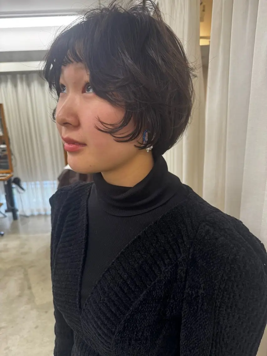 ショート パーマ ムロ 二子玉川駅のヘアスタイル