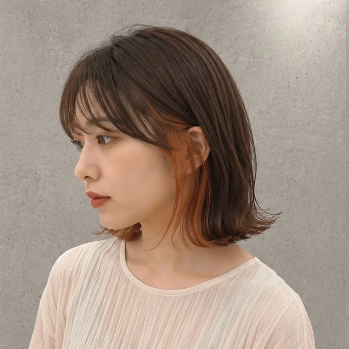 ショート カラー 小島 咲音/艶カラー /レイヤー/縮毛矯正のヘアスタイル