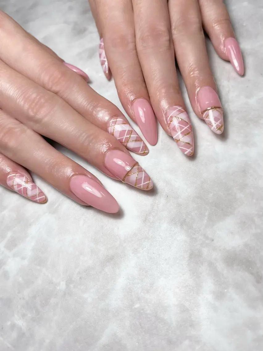 ネイル 入学式 リボン スカルプネイル ハンドネイル Nailsalon E's cafeのネイルデザイン