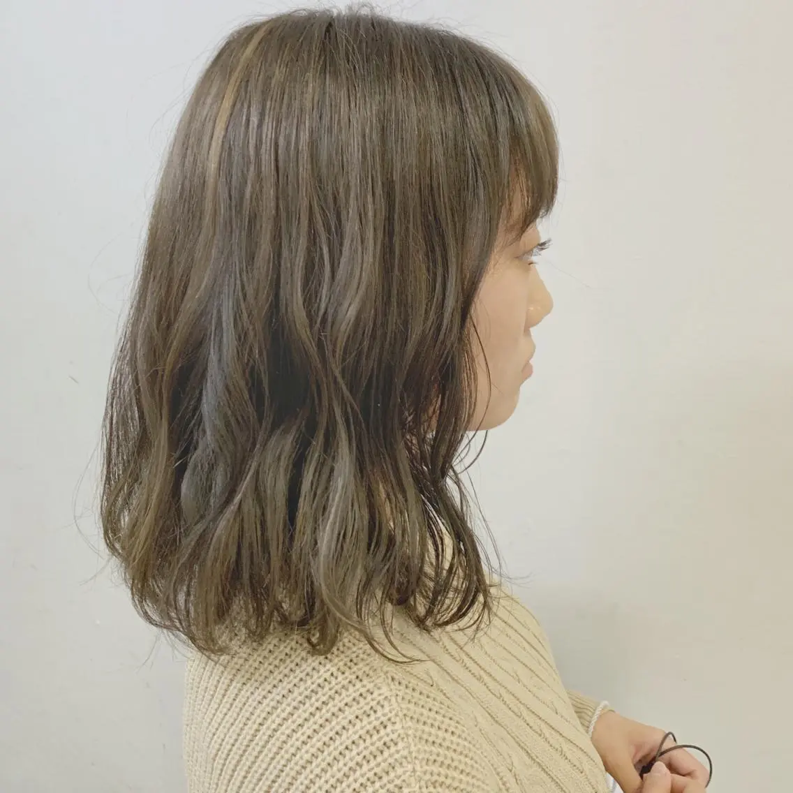 ミディアム カラー ハイライトカラー ハイライト 山下 直人のヘアスタイル