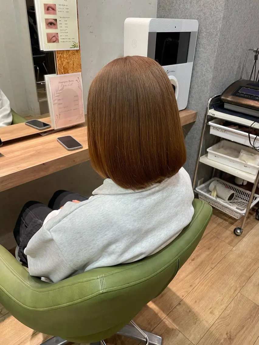 ミディアム カラー ベージュカラー ブリーチ 髪質改善/Bloss om🌷高橋沙衣のヘアスタイル