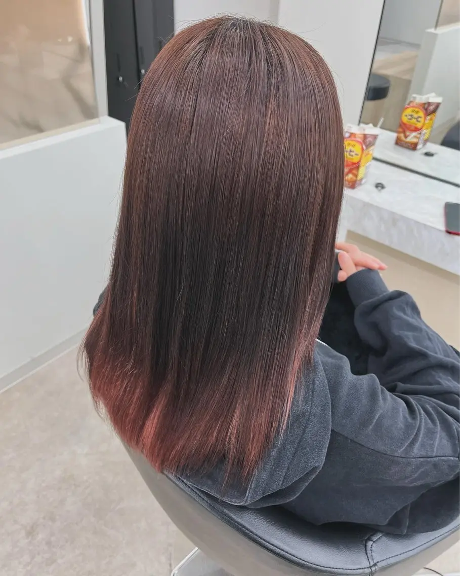 ロング カラー トリートメント 竹内 蓮のヘアスタイル