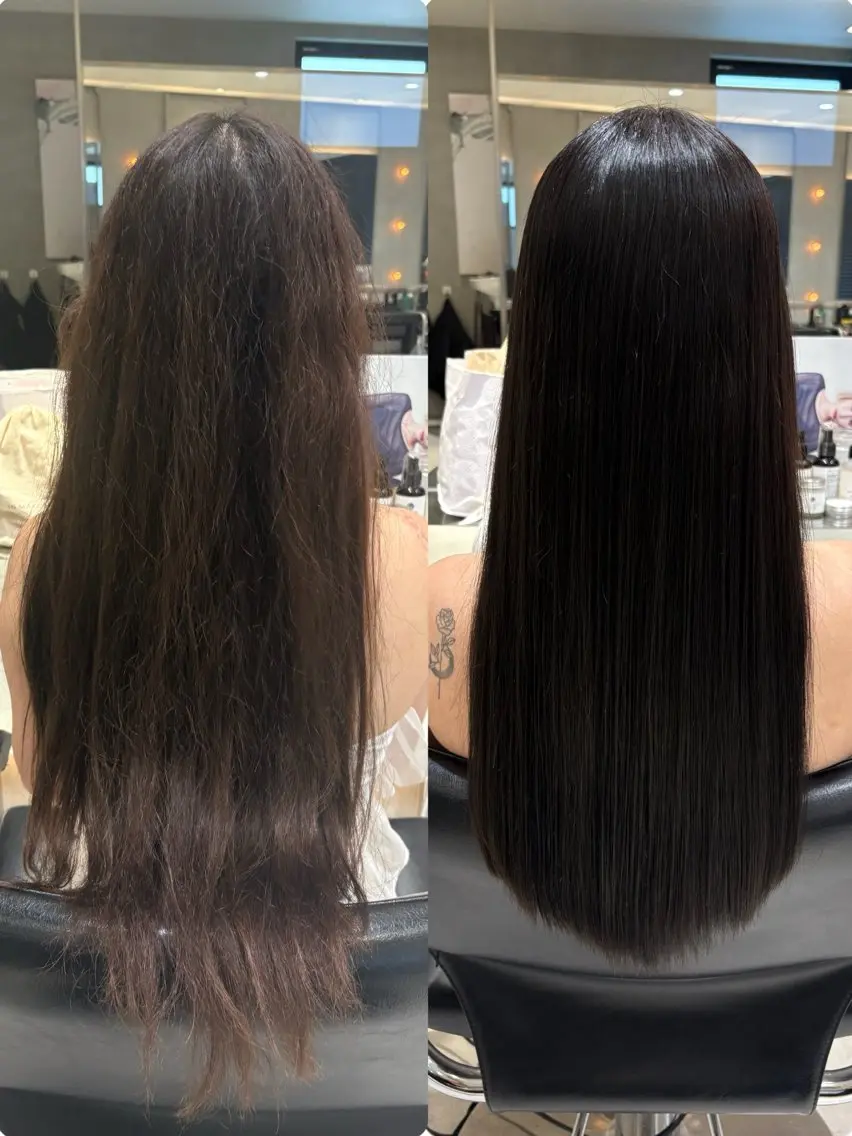 ロング カラー カット ヘアカラー 縮毛矯正 トリートメント ヘッドスパ ヘアセット 艶髪/ダークトーン 🩶丸山日向のヘアスタイル
