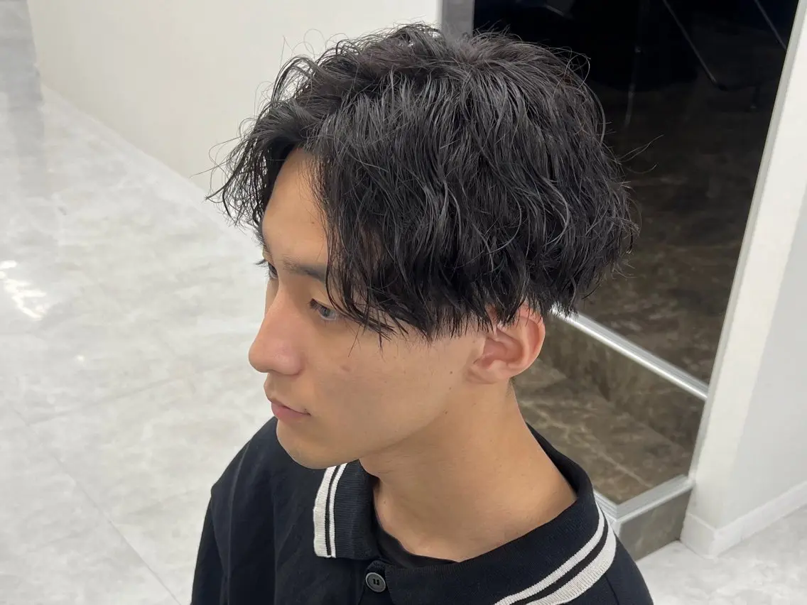 ショート パーマ メンズ カット パーマ ヘアセット 垢抜けメンズパーマ/ だいち先輩のヘアスタイル
