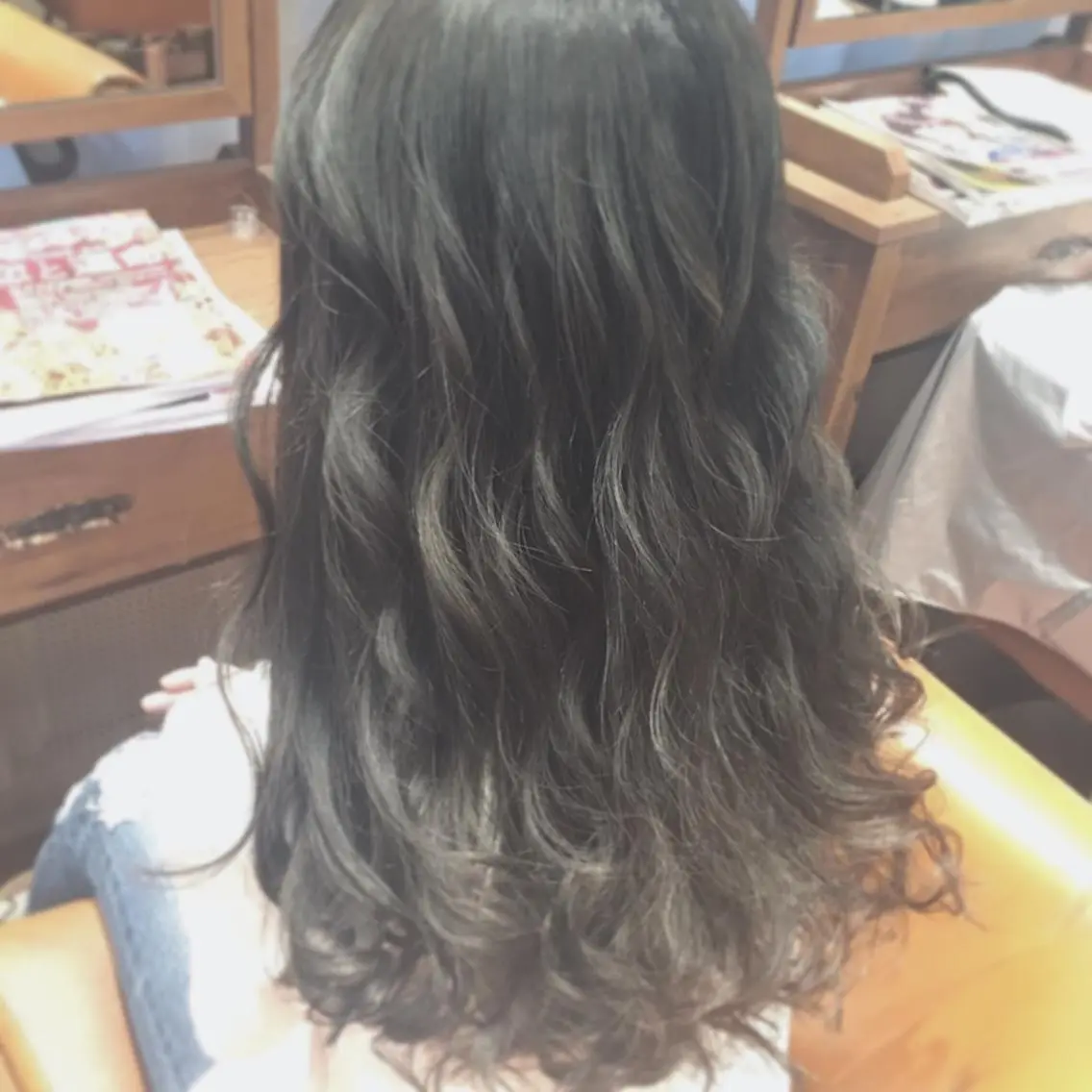 ロング カラー ヘアアレンジ ブルーカラー ブルージュ kazufumi ..のヘアスタイル