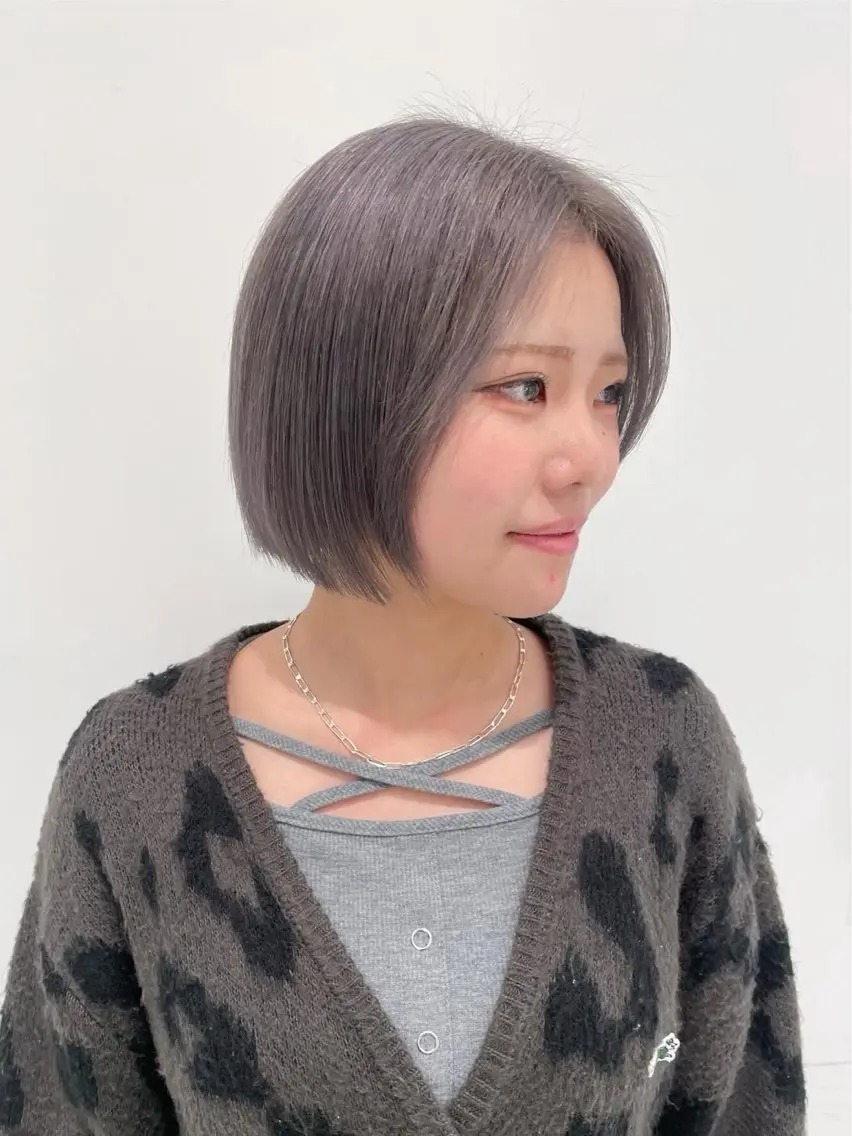 ミディアム カラー ヘアカラー 大長 広菜のヘアスタイル