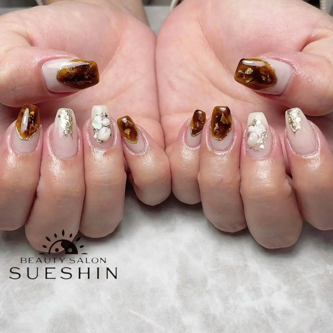 ロング S ueshinのネイルデザイン