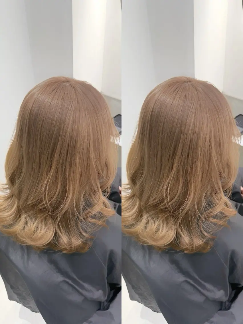 ミディアム ラベンダーブラウン 髪質改善 ヘアカラー 艶髪カラー🫧 髪質改善🪽萩原のヘアスタイル