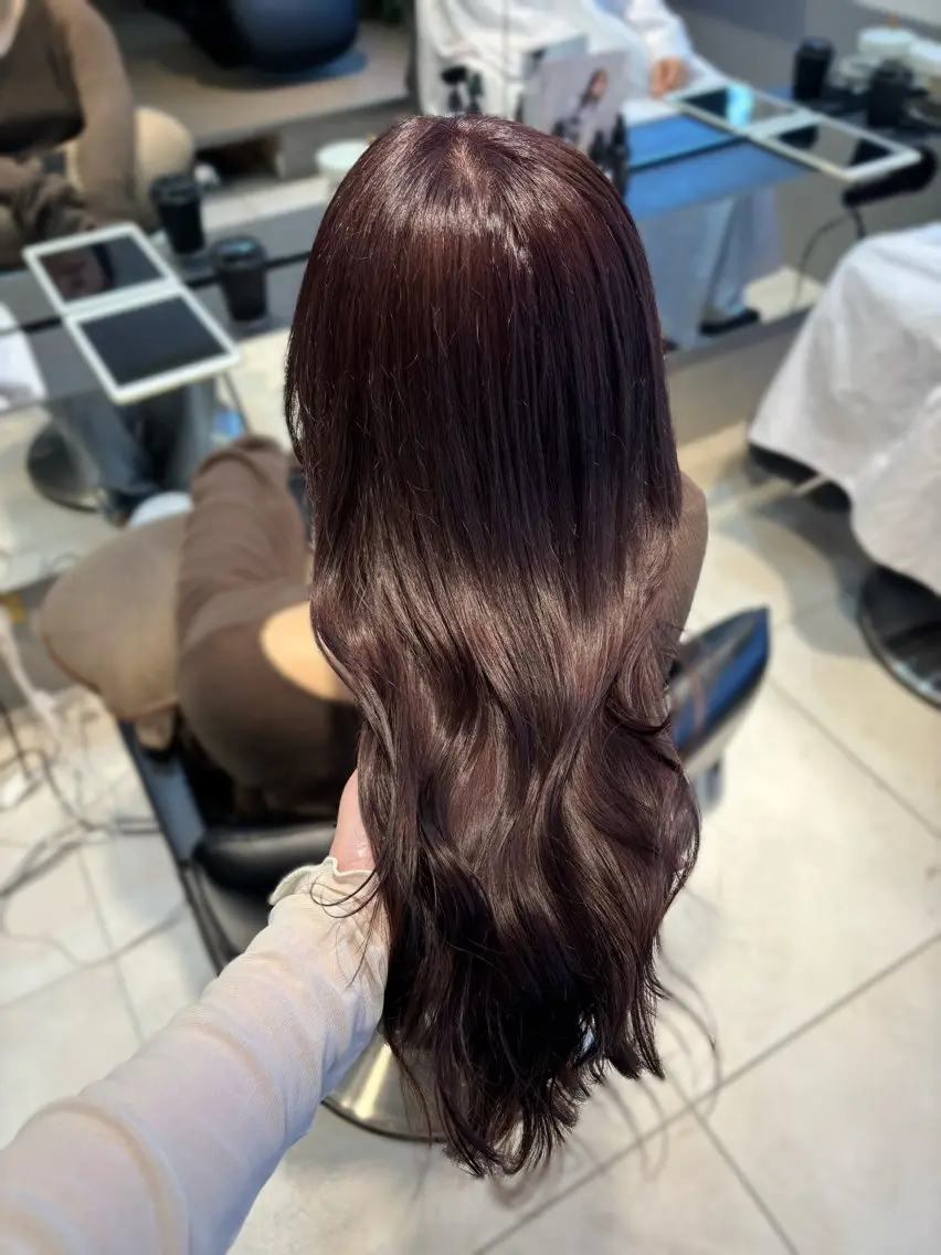 ロング カラー ブリーチ ダブルカラー ブリーチなしカラー ヘアカラー トリートメント ヘッドスパ ヘアセット 柔らかgirly/ レイヤー/yuiのヘアスタイル