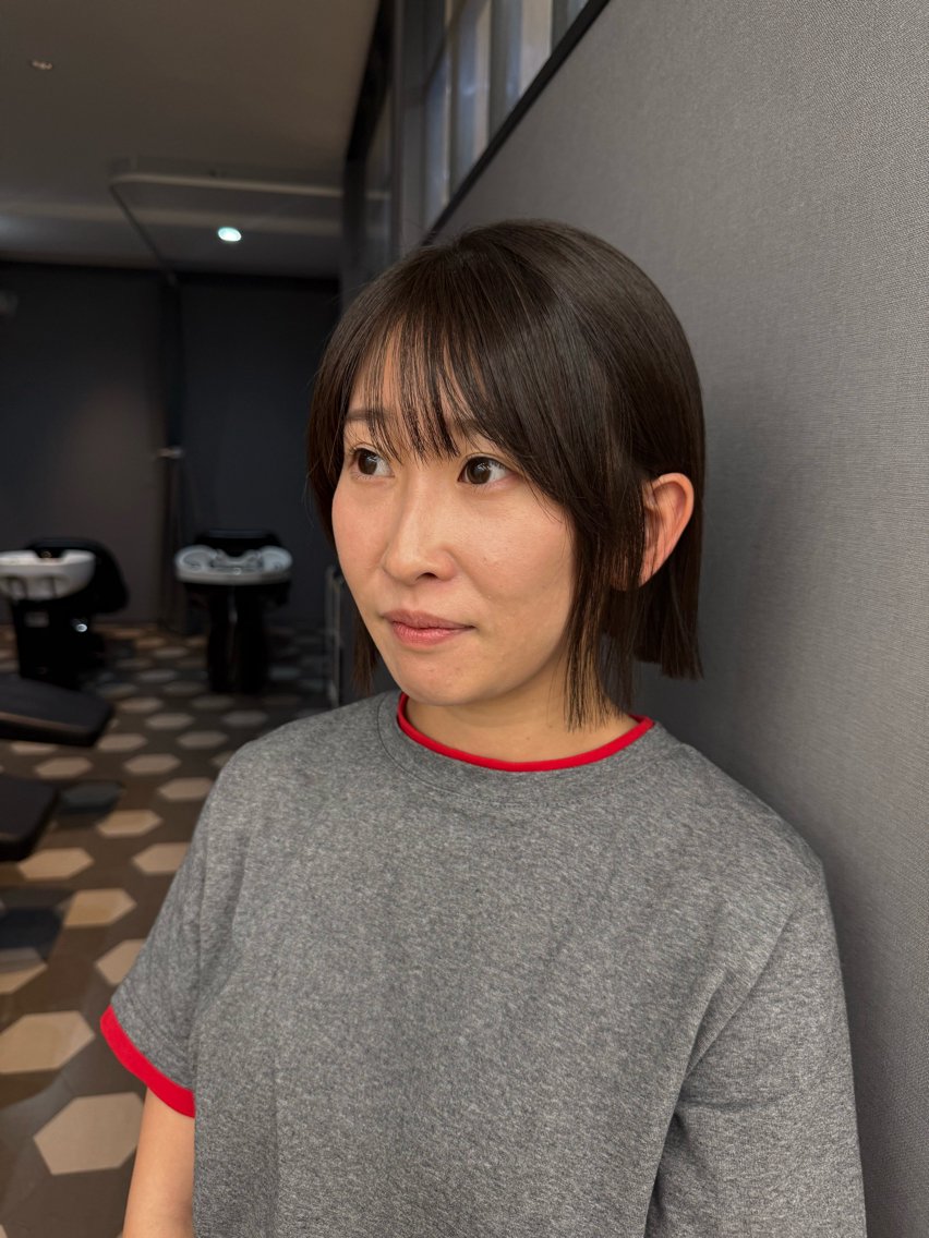 ショート ボブ 縮毛矯正 カット 縮毛矯正 ボブ/ショート/梅田 /さのまなみのヘアスタイル