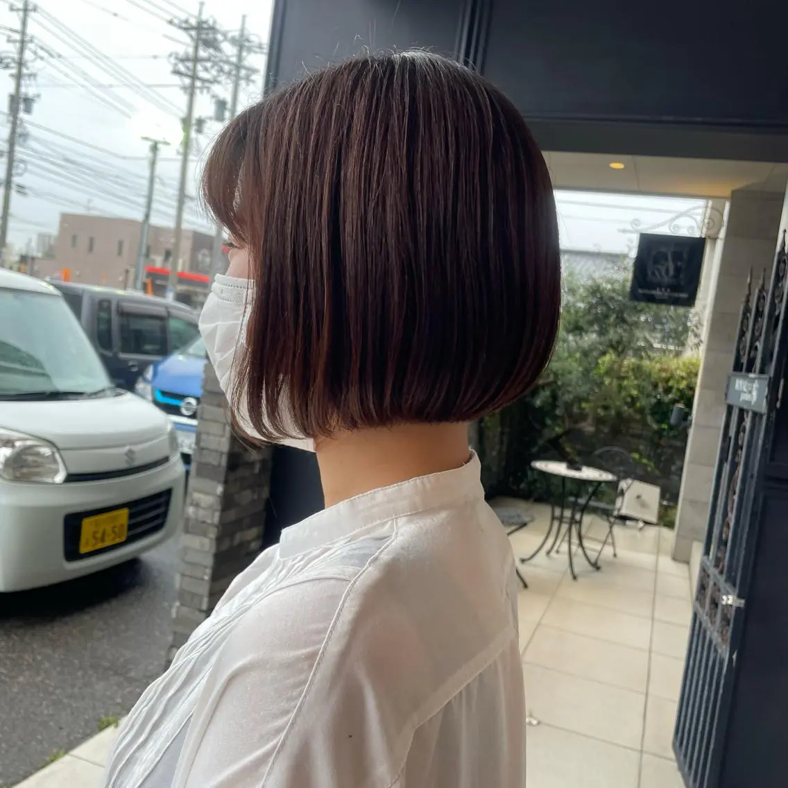 ミディアム ボブ 山岸 朱里のヘアスタイル