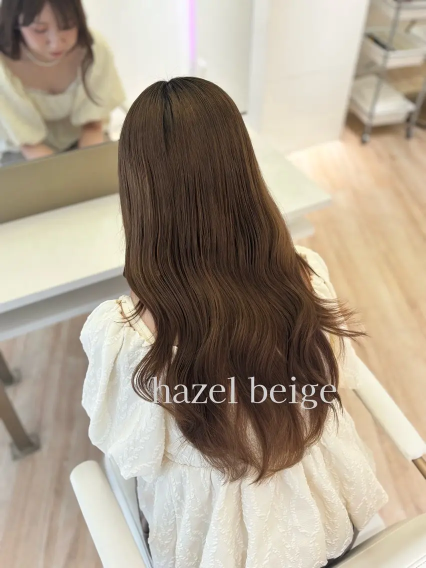 ロング カラー ヘアカラー ParveMix 岡本えりかのヘアスタイル