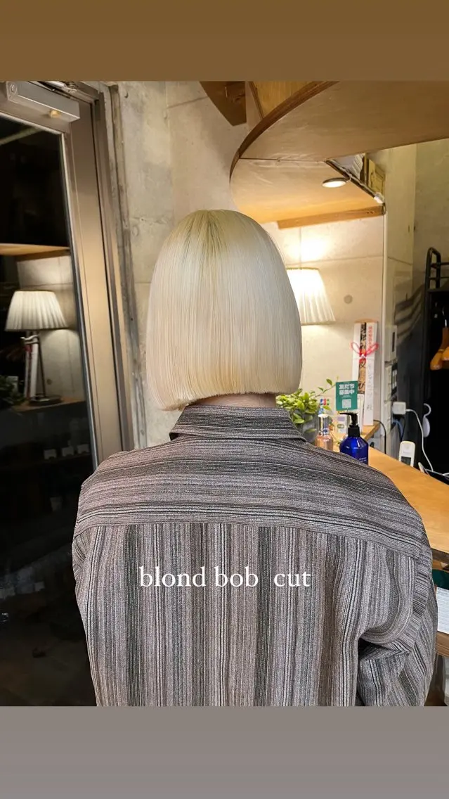 ショート カラー 🌱ぱっつとボブカ ット🌱/Ryotaのヘアスタイル