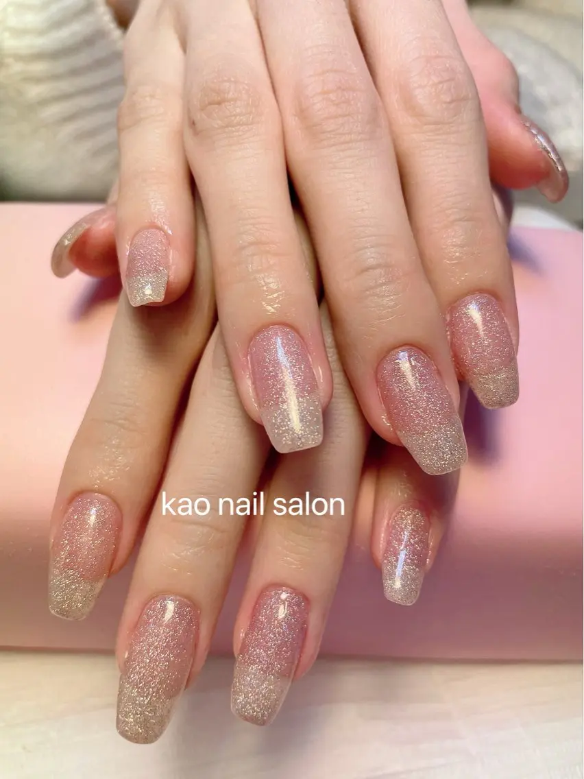 ネイル チークネイル 長さ出し フットネイル フレンチネイル ジェルネイル kao nail マグネット/長さだしのネイルデザイン