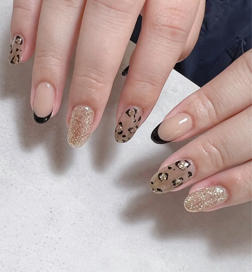 ネイル アニマル柄 韓国ネイル マットネイル シンプルネイル ハンドネイル nail salon Lauleaのネイルデザイン