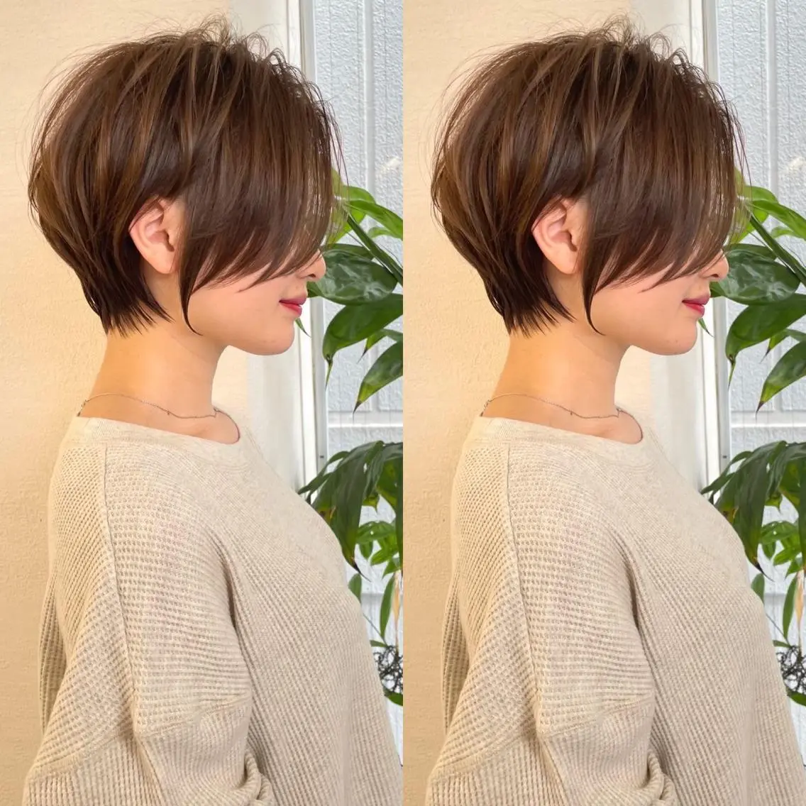 ショート カラー カット ヘアカラー トリートメント 縮毛/ショート/ ボブ/レイヤー/小原のヘアスタイル