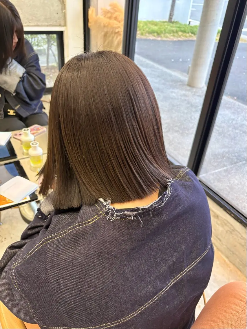 【2.3回目限定・50％OFF】艶ワンカラー＋髪質改善ストレート🫧の写真