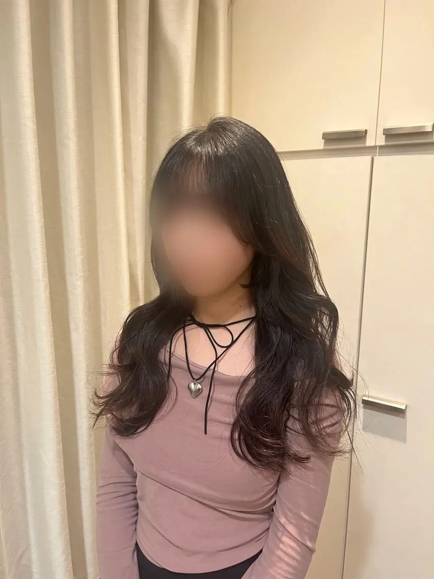 ロング 韓国風ヘア レイヤーカット 透明感カラー似合 わせ♡fuminaのヘアスタイル