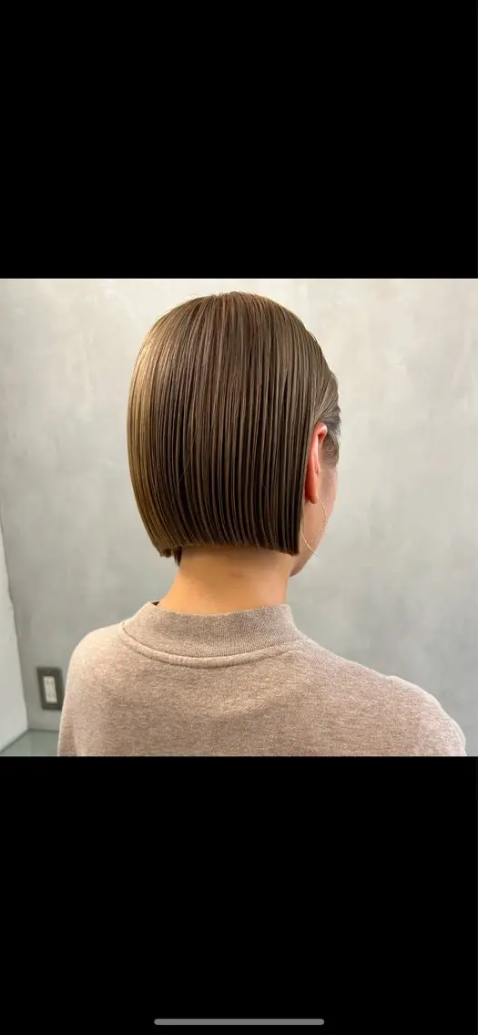 ショート カラー カット ヘアカラー 切りっぱなしBOB 職人💜Anzuのヘアスタイル