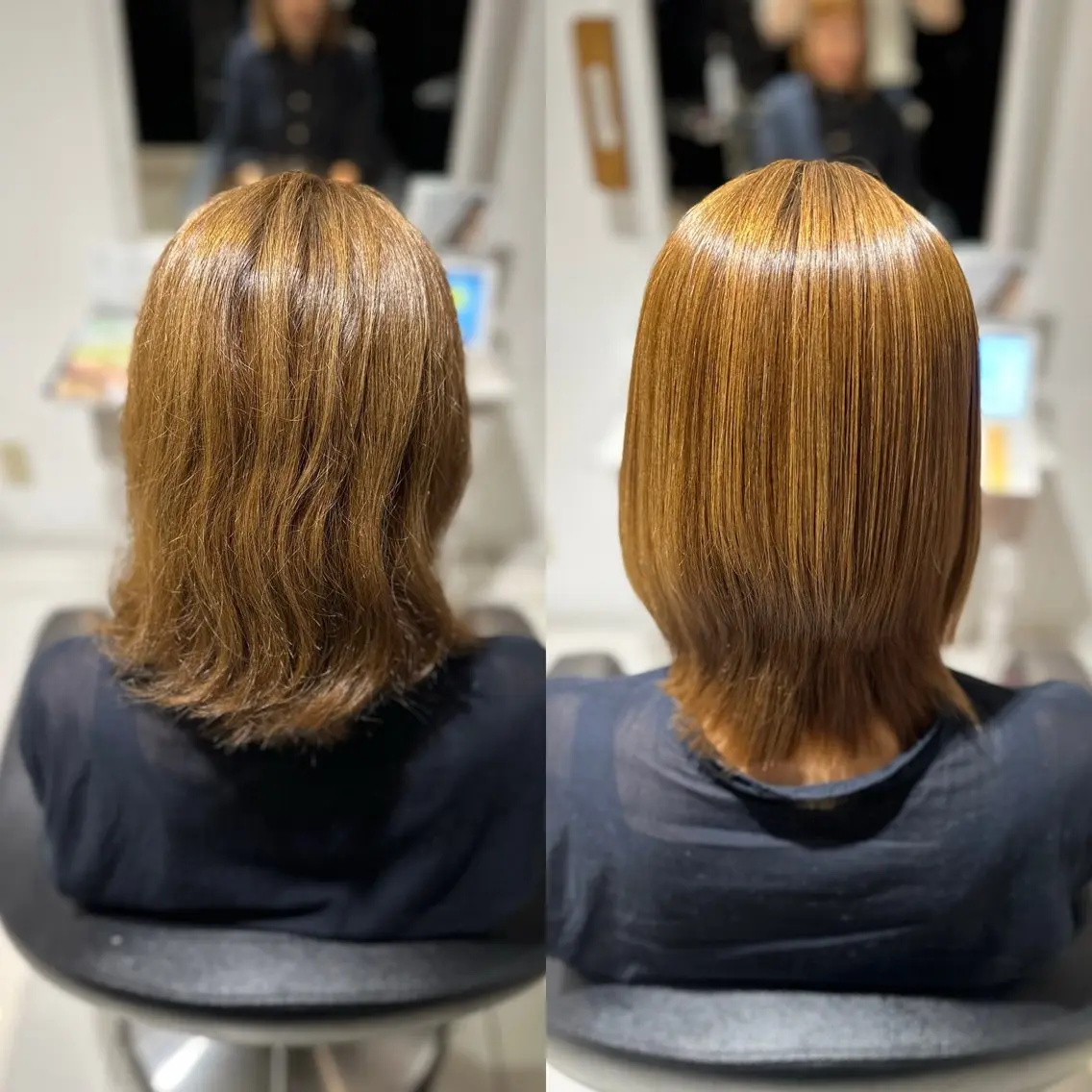 セミロング レイヤーカット 縮毛矯正 ✨美髪矯正の専門家✨ 髪質改善 松村のヘアスタイル