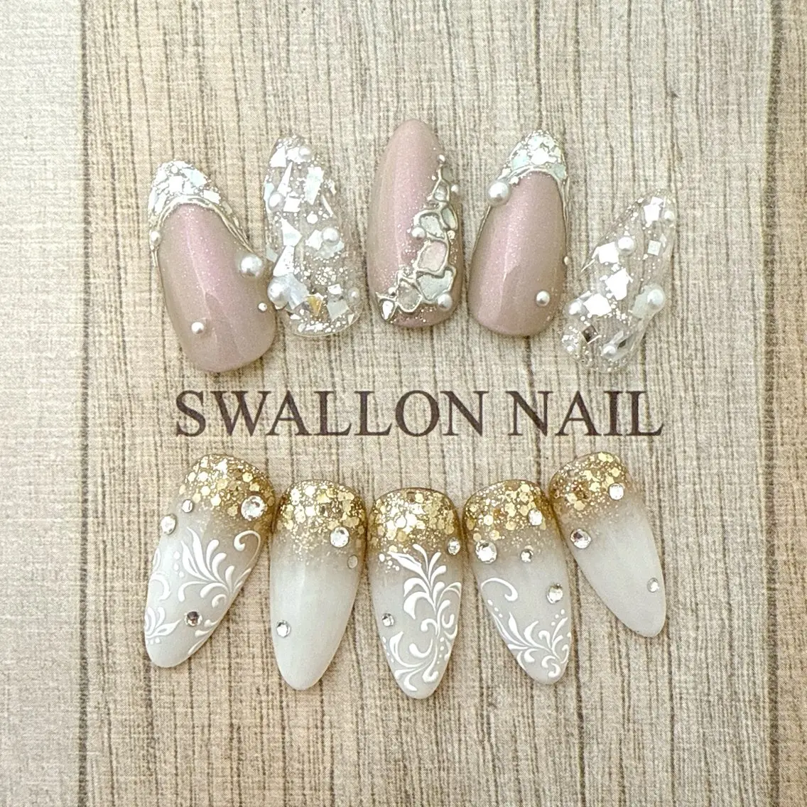 ネイル ブライダルネイル ハンドネイル SWALLON NAIL名古屋のネイルデザイン
