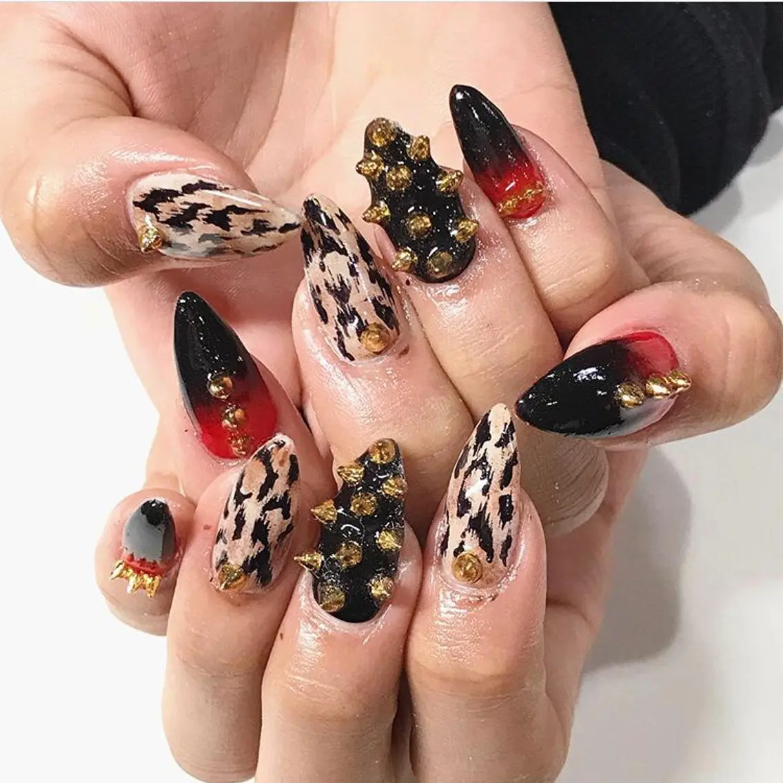 ネイル 渋谷／チップ長さ出し 👑アプレgel-xのネイルデザイン