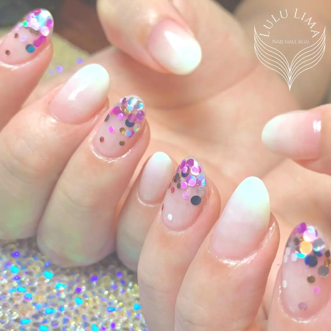 ネイル アートネイル ラメ(グリッター) ハンドネイル ハンドケア LULU LIMAのネイルデザイン
