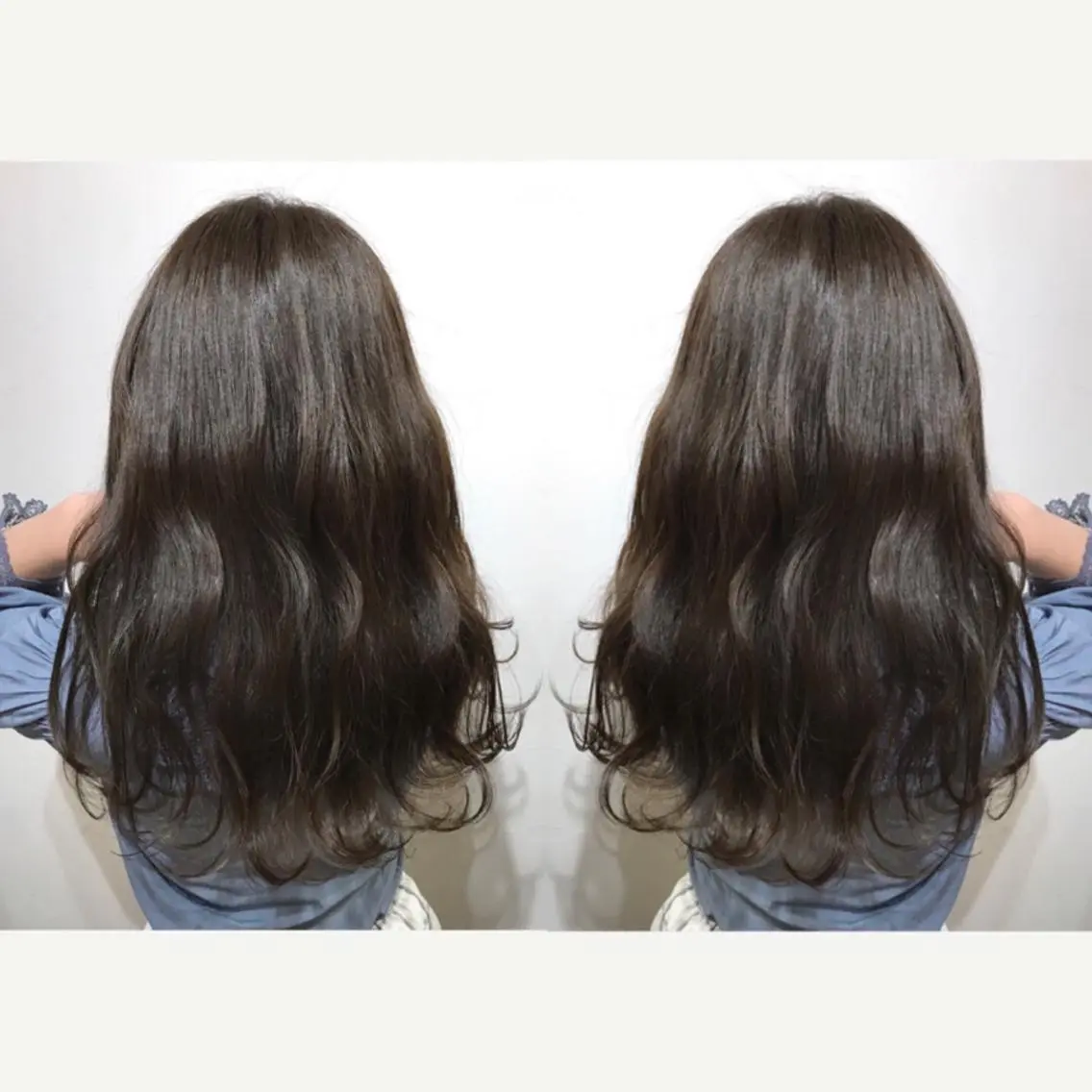 セミロング カラー アッシュ yui .のヘアスタイル