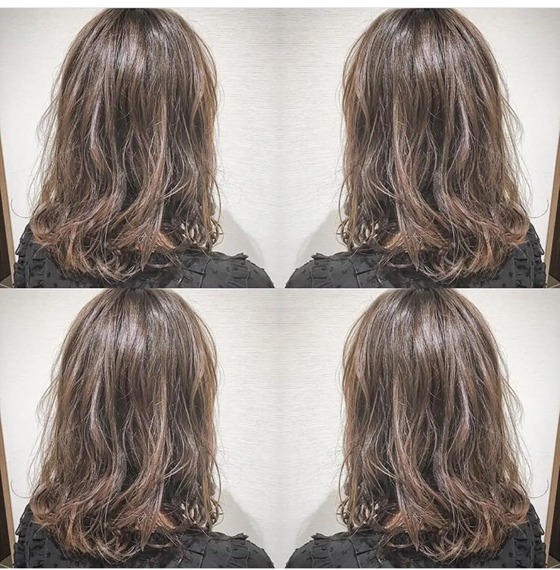 セミロング カラー ヘアアレンジ 白髪ぼかしハイライト 茗荷谷駅徒歩2分のヘアスタイル