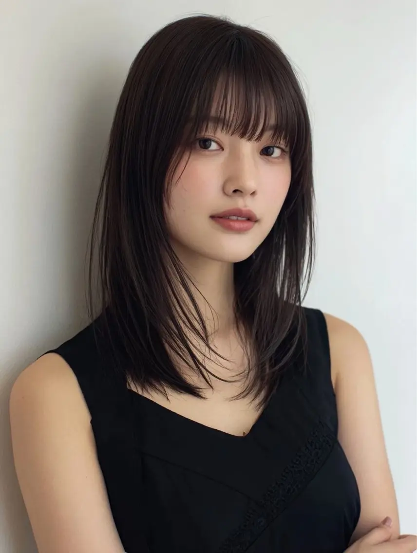 セミロング カラー 艶カラー/髪質改善/ はかまた🕊️のヘアスタイル