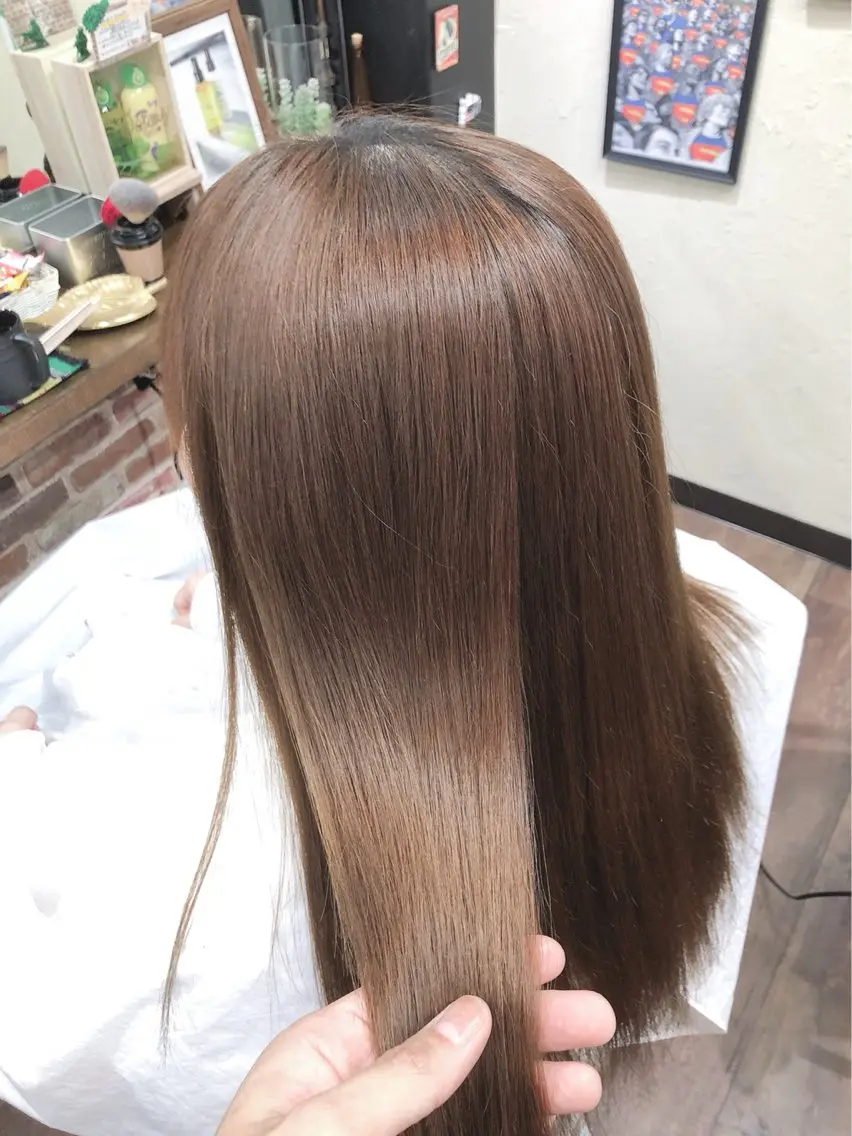 ロング パーマ くせ毛 縮毛矯正 トリートメント ストレートパーマ 🌴 NALUスタイ リストおKIKU🏄のヘアスタイル