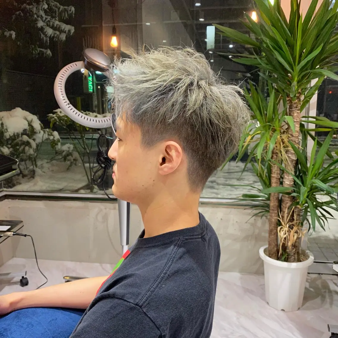 ショート カラー メンズ メンズブリーチ フェードカット メンズハイトーン ブリーチ ハイトーンカラー Riganuts王子 Hayato✂︎のヘアスタイル