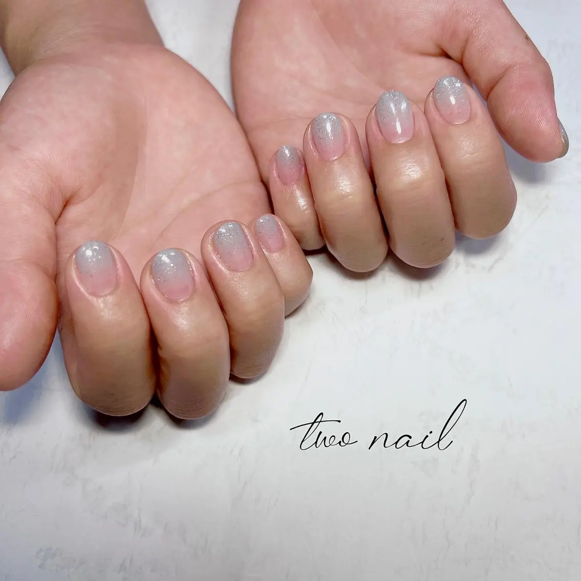 ネイル アートネイル フットネイル ハート ニュアンスネイル ホワイト ハンドネイル two nailのネイルデザイン