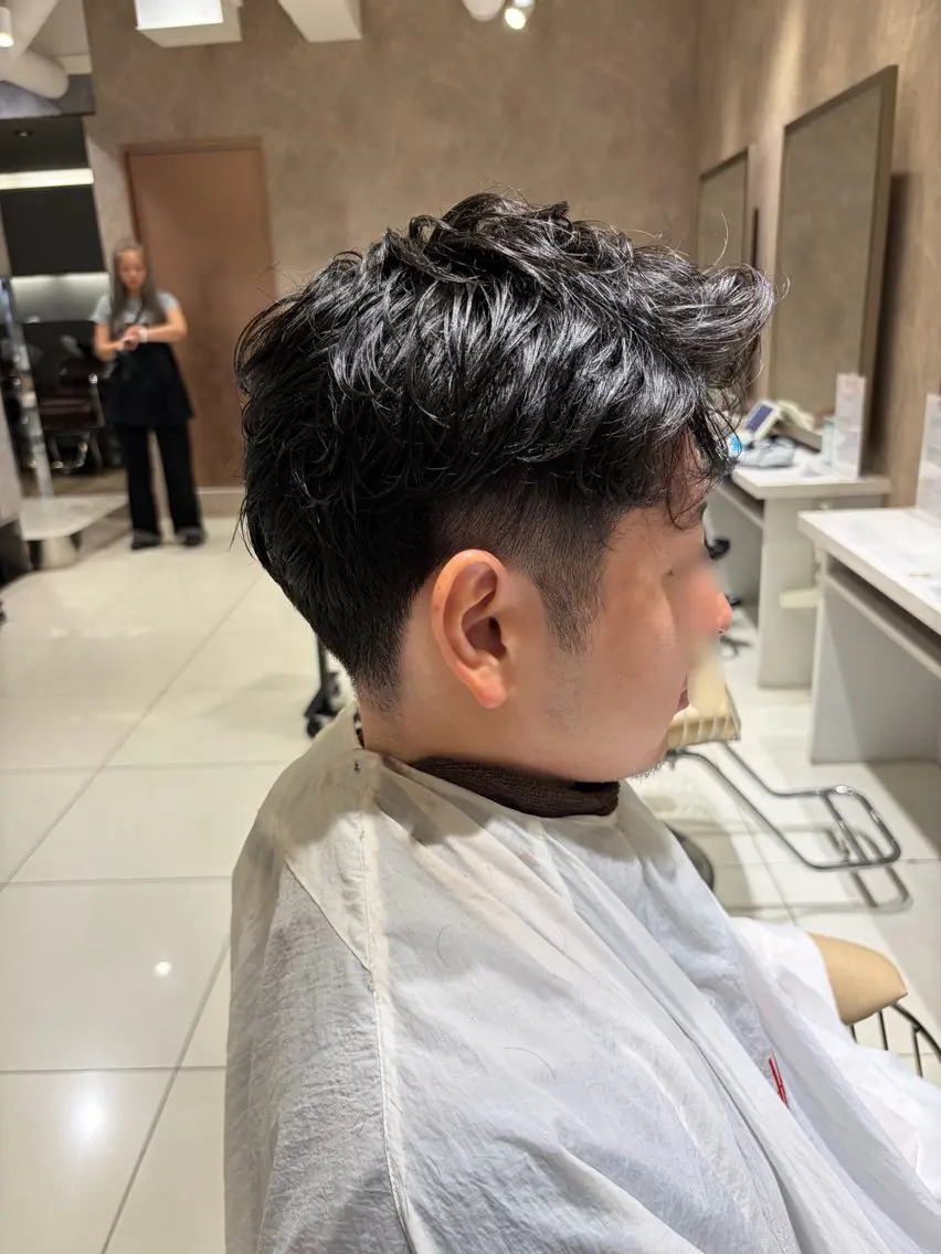 メンズ カット パーマ 藤井 祐未子のヘアスタイル