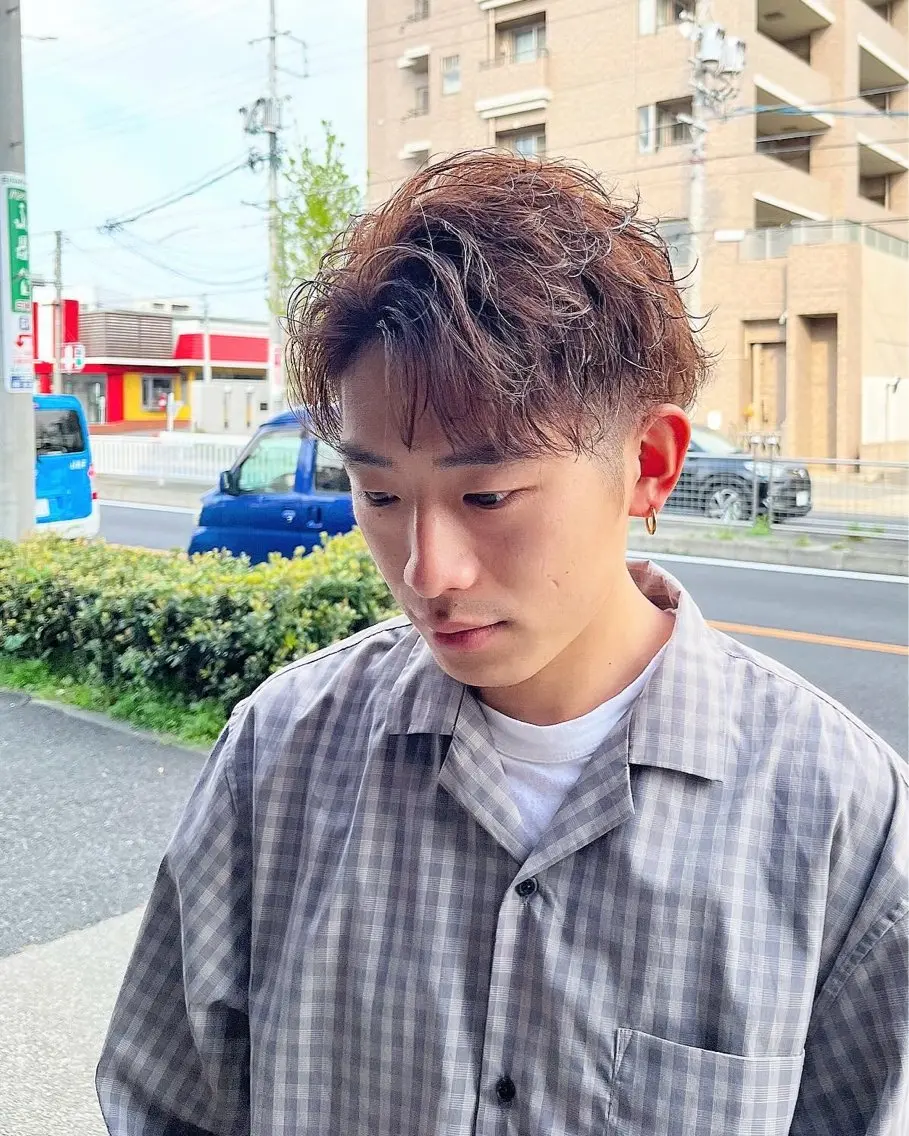 ショート パーマ メンズ メンズパーマ カット パーマ FIX店長/名駅/ 国際センター/パーマのヘアスタイル