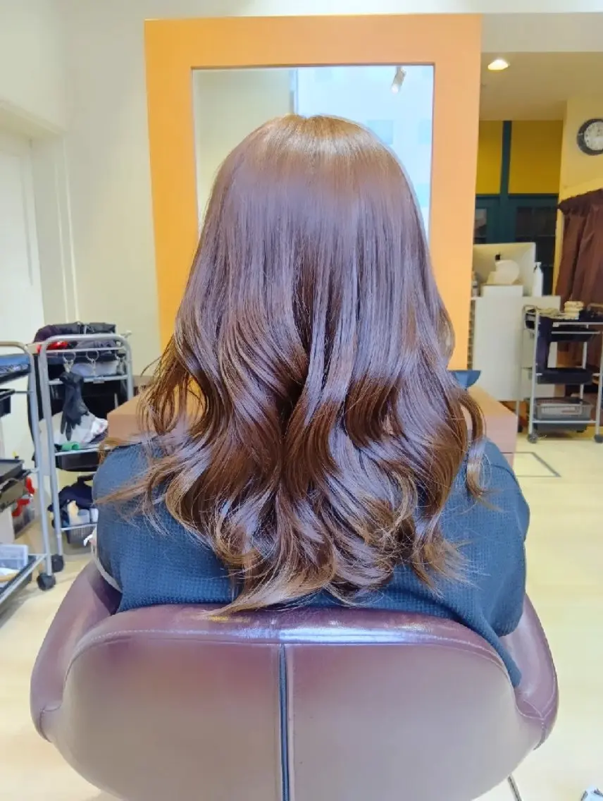 カラー ロング ベージュカラー ブリーチ ダブルカラー ヘーゼル ブリーチなしカラー ヘアカラー トリートメント 小林暢🌟Orque 髪質改善サロン🌙のヘアスタイル