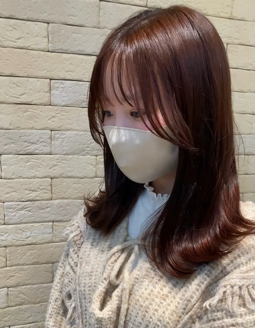 ミディアム ピンクブラウン みゆ/ カラーリスト🎀のヘアスタイル