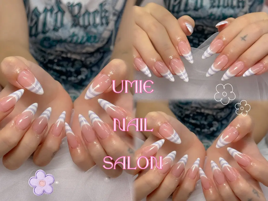 ネイル フットネイル フレンチネイル グラデーション キラキラネイル 韓国ネイル UMIE NAIL SALONのネイルデザイン
