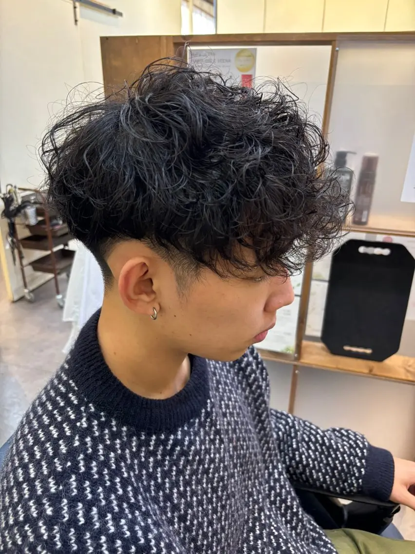 ショート パーマ メンズ 木村 将太のヘアスタイル
