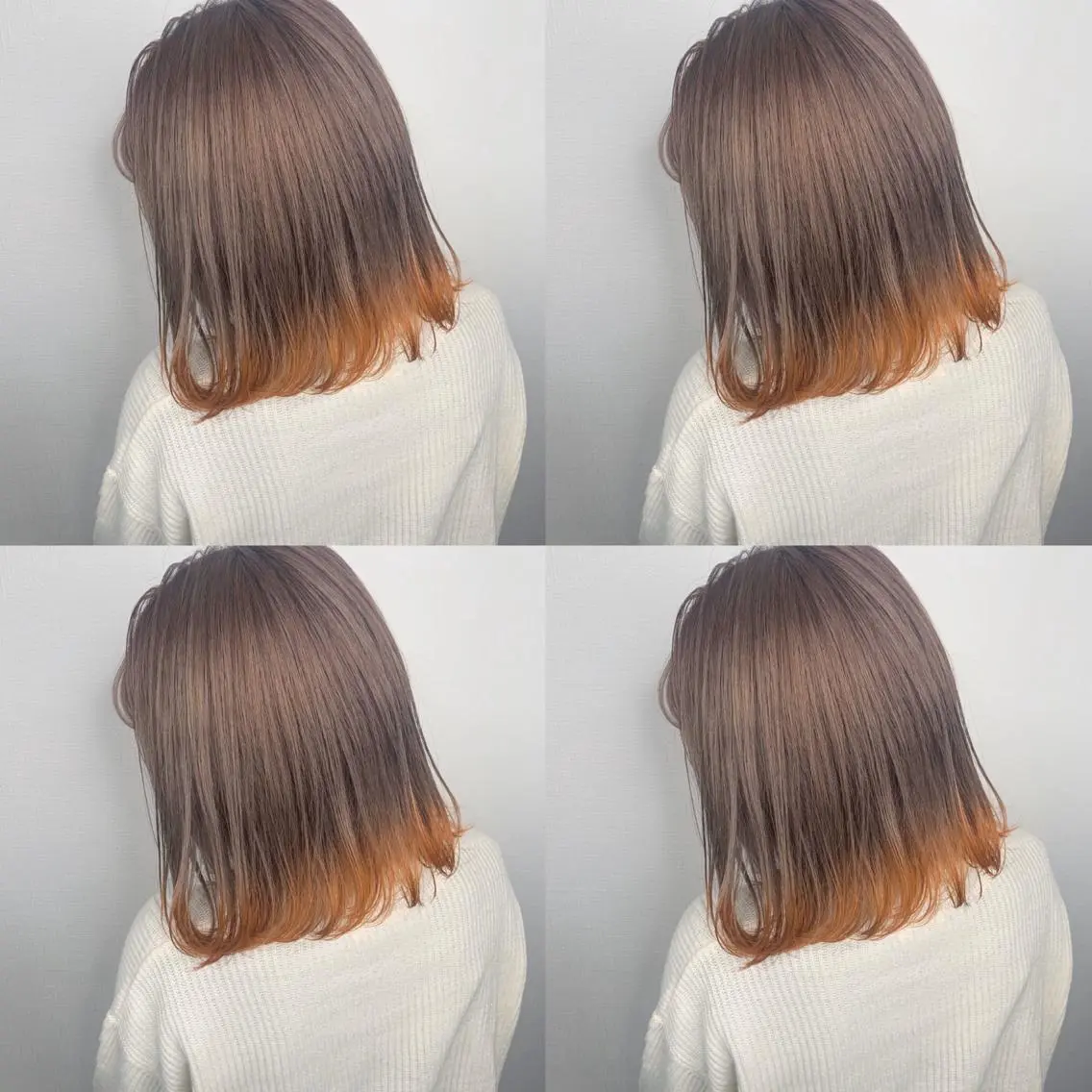 ミディアム カラー ベージュカラー ミルクティーベージュ ヘアカラー 袴田 伊代のヘアスタイル