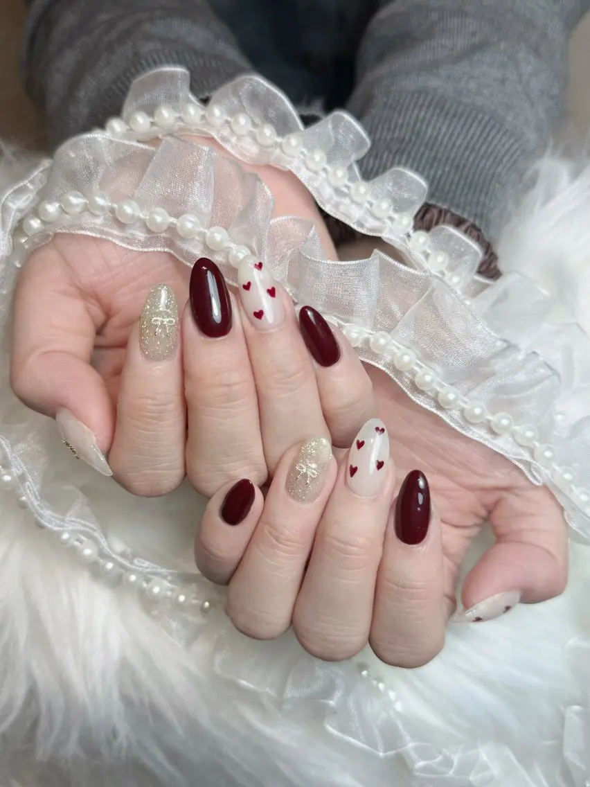 ネイル フレンチネイル ジェルネイル キラキラネイル 韓国ネイル マグネットネイル Julli NailStudioのネイルデザイン